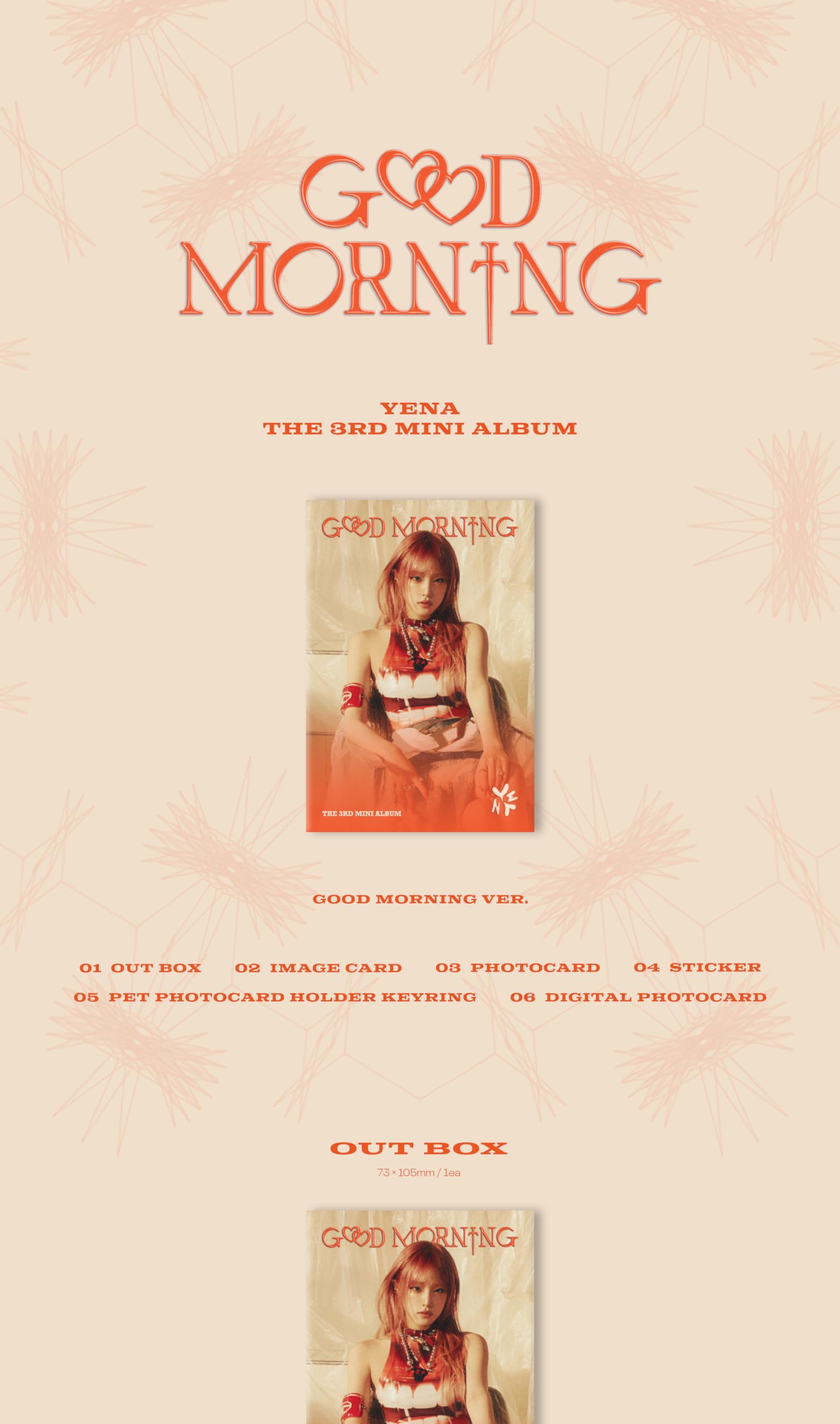 Amazon.com: KPOP Choi Yena Good Morning 3rd Mini Album PLVE GOOD